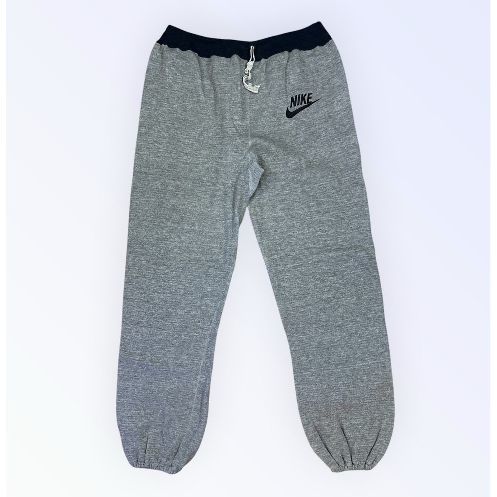 Rare Vintage‎ NIKE JOGGER PANTS 70's 80's GRAY Orange Swoosh USA SZ LARGE